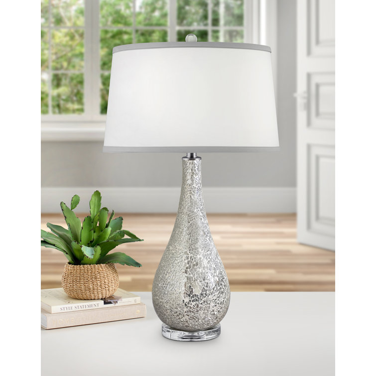 Silver mosaic sale table lamp